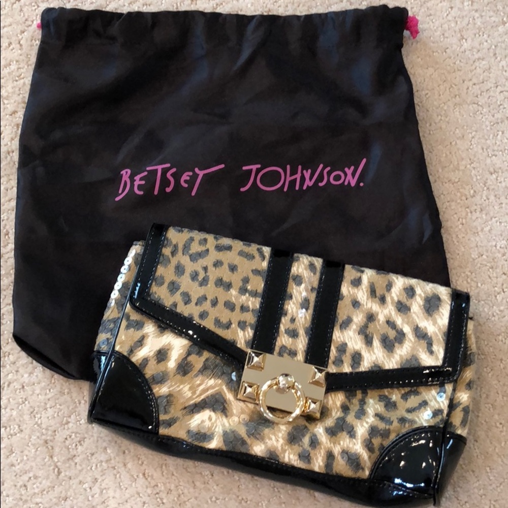Betsey Johnson Leopard Clutch